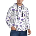 thumbnail image 2 of Naloa Lavender Bicycle Men's Casual Hooded Collar Drawstring Hoodies Pullover Sweatshirts Casual Long Sleeve Shirts-3X-Large, 2 of 7