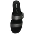 thumbnail image 3 of ANNE KLEIN Womens Black Buckle Accent Comfort Brenda Round Toe Wedge Slip On Slide Sandals Shoes 6 M, 3 of 4
