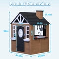 thumbnail image 6 of Sunnyfree Outdoor Playhouse for Kids, Wooden Playhouse with Doorbell, Phone, and Kitchen Toys, Ages 3 to 8, 6 of 11