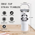 thumbnail image 6 of 30oz Panda Tumbler with Handle and Straw, Cute Panda Insulated Leak Proof Travel Coffee Mug, Reusable Stainless Steel Tumbler for Panda Lovers, Panda Gifts for Women,Girls, 6 of 6