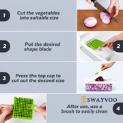 Swayvoo Mandoline Slicer Vegetable Chopper Safe Slicer Vegetable Dicer