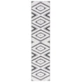 thumbnail image 2 of SAFAVIEH Cottage Ferdinand Geometric Indoor/Outdoor Runner Rug, Ivory/Black, 2' x 8', 2 of 9
