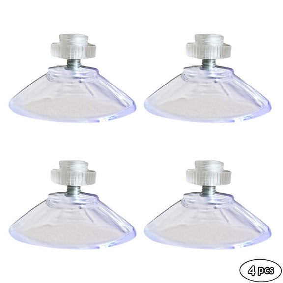 4pcs Suction Cup Glass Suction Pads 40mm Clear PVC Plastic Sucker Pads Without Hooks Extra Strong Adhesive Suction Holder