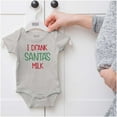 thumbnail image 5 of Funny Christmas I Drank Santa Milk Romper Boys or Girls Infant Baby Brisco Brands 6M, 5 of 6