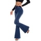 thumbnail image 1 of Jeans acampanados elásticos de curva de forma completa para mujer Azul - 212 Largo, 1 of 5