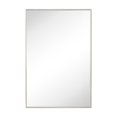 thumbnail image 3 of 20'' x 30'' Brushed nickel Recessed and Surface Mount Bathroom Medicine Cabinet with Mirror Square Cornered Metal Framed Rounded Rectangle Medicine Cabinet Mirror, 3 of 9