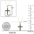 thumbnail image 3 of Dazzlingrock Collection Round Black Diamond Divine Cross of Jesus Pendant for Women with 18 Inch Silver Chain (0.15 ctw, Color Black, Clarity Opaque) in 10K Yellow Gold, 3 of 4