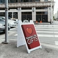 thumbnail image 5 of Valentines Day Gifts  24" x 36" Double Sided A-Frame Sidewalk Sign, Includes 2 Plastic Inserts | Foldable Portable White Signicade Sandwich Board Signs, 5 of 5