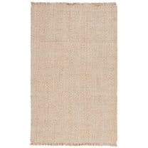 SAFAVIEH Natural Fiber Clarence Solid Area Rug, Natural/Ivory, 4' x 6'