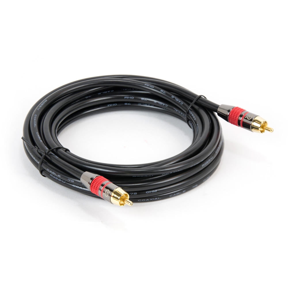 0.5 Foot RCA Cable Pair - Gotham GAC-1 Ultra Pro Low Capacitance (21pF/ft) With Amphenol Gold Connectors - Premium Audio Interconnect