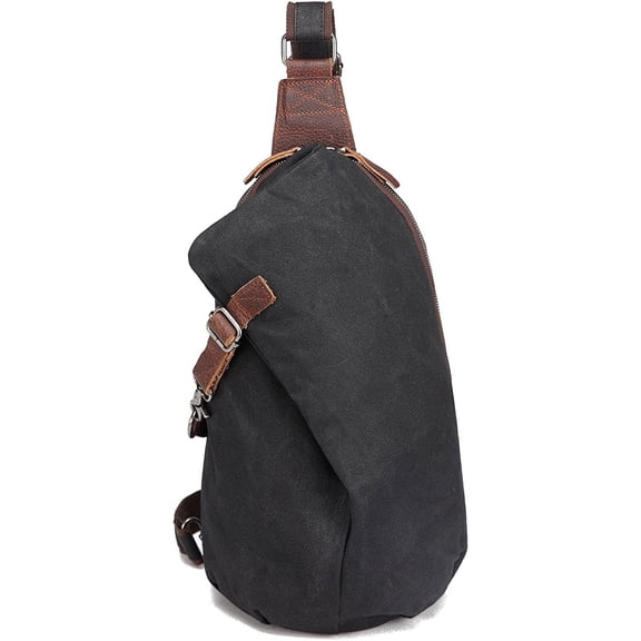 Sling Bag for Men & Women Canvas Crossbody Bag Outdoor Travel Hiking Backpack