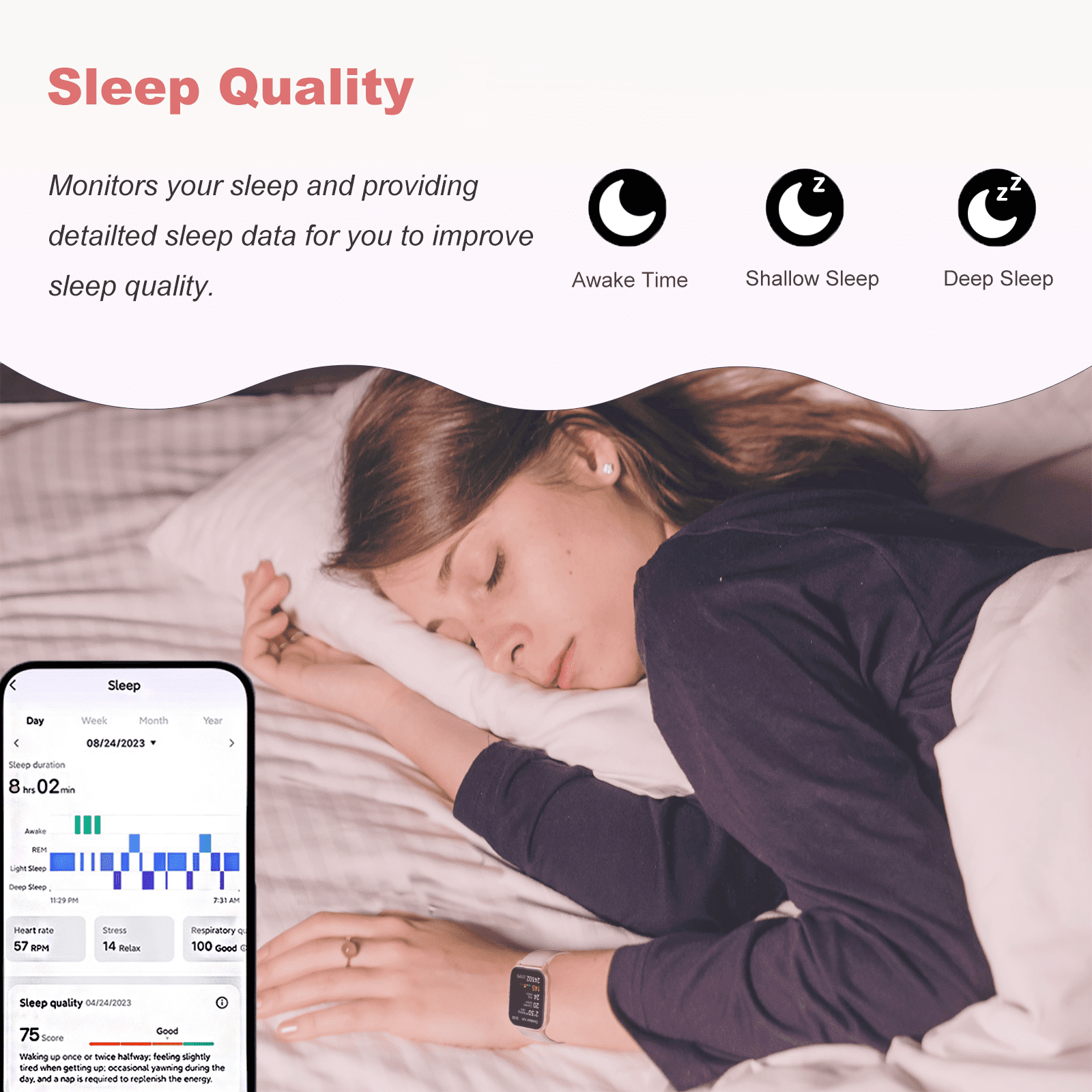 VOPOCO Smart Watch for Women (Call Receive/Dial) 1.85" HD Touch Screen Smartwatch with Multiple Sports Modes for iPhone Android Phone
