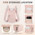 thumbnail image 3 of Unique Bargains Water Bottle Carrier Bag Water Bottle Holder with Adjustable Strap for Hiking Cycling Pink, 3 of 6