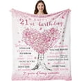 thumbnail image 1 of LHSHID 21st Birthday Gifts for Her 21st Birthday Decorations 21 Year Old Birthday Gifts Gifts for 21st Birthday Female Best Gifts for 21 Year Old 21st Birthday Gift Ideas Blanket 30"x40", 1 of 7