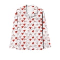 thumbnail image 6 of Ruimatai Women's Valentine's Day Printed Pajama Sets Long Sleeve Button Down Shirt Pjs Sets Nightwear Sleepwear Suits, 6 of 7