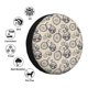 thumbnail image 4 of Fotbe Compass And Mountains In Bicycle Wheels Funda de Llanta de Repuesto con Estampado, Engrosada, Ajuste Universal para Jeep, Remolque, RV, SUV, Camión-17 inch, 4 of 6