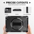 thumbnail image 3 of ELEHOLD Case for iPad 9th/8th/7th Generation, Shockproof Case with 360°Rotating Adjustable Shoulder Hand Strap & Stand,Black, 3 of 8