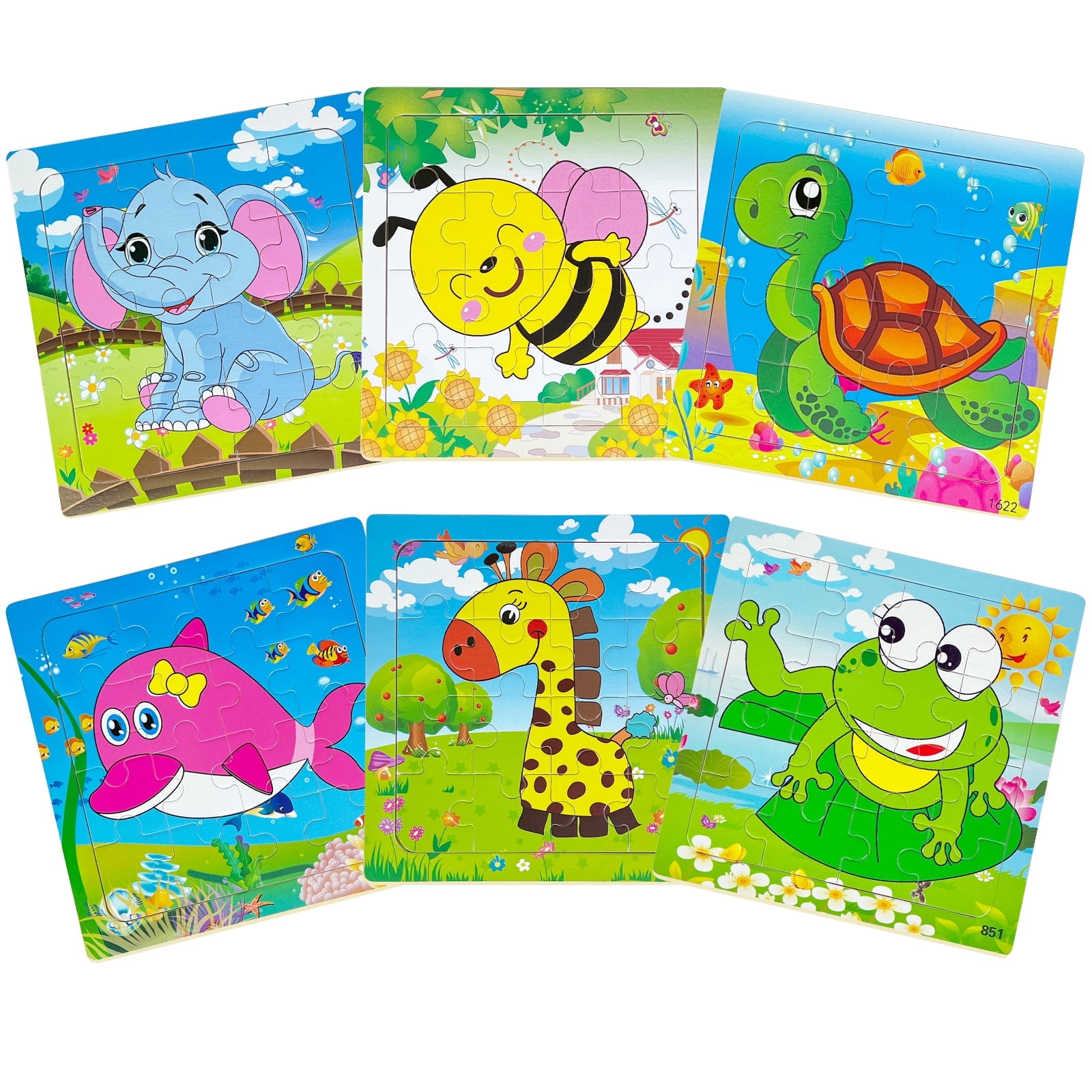 Learn ABCs and 123s Chunky Wood Puzzle, for Families and Kids Ages