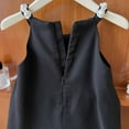 thumbnail image 6 of Dresses for Girls Suitable Young Children Casual Formal Beaded Small Flared Straps with Zipper Sleeveless Ruffled Edge Summer Black Dress Size 5-6 Y, 6 of 9