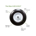 thumbnail image 2 of Marathon Tire 4.80/4.00-8, 6 Inch Centered Hub Flat Free Knobby Replacement Tire, 2 of 9