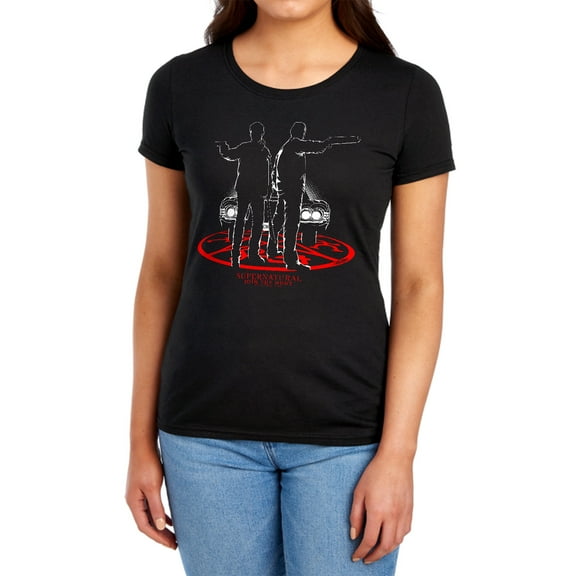 Supernatural Silhouettes Women's T Shirt (Small) Black
