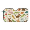 thumbnail image 4 of Uemuo Monkeys in the Jungle Pattern Accordion Car Windshield Sun Shade, Foldable Reflective Sun Visor for Car, Reflector Windshield Sunshade-, 4 of 7