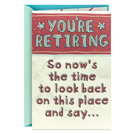 Hallmark Funny Retirement Card (Kiss My Ass)