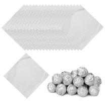 Uxcell Foil Candy Wrapper, Chocolate Wrapping Paper for Homemade Caramel DIY Candies Decoration Chocolate Cake Packaging Silver 5x5 Inch