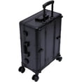 thumbnail image 5 of Cosmetic Train Case with Lights and Mirror, Pro Makeup Station Adjustable Height Cosmetic Trolley Organizer for Artists and Salons, 5 of 17