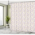 thumbnail image 4 of Ambesonne Flowers Shower Curtain, Bicolour Floral Summer Art, 69"Wx84"L, Pale Yellow and Lilac, 4 of 4