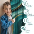 thumbnail image 3 of Blackout Kids Curtains,Teal Gold Marble Childrens Insulated Curtains Set Of 2,Bedroom Essentials,Toddler Room Decor 42x54in(106x137cm), 3 of 4