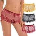 thumbnail image 2 of Curve Muse Women's Pack Of 6 Comfort Sheer Lace Tanga Hipster Boyshorts Panties-PACKM-XL/8, 2 of 7