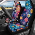 thumbnail image 3 of Pzuqiu Car Seat Covers Easy to Install Polyester, Compatible with Auto Seats Auto Interior, for Cars Truck, Floral Mandala Pattern, 3 of 10