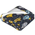 thumbnail image 2 of Bingfone Watercolor Bathyscaphe Print Flannel Fleece Blanket Throw Blanket for Bed,Sofa,Couch,Travel,Camping(60"x50" ), 2 of 8