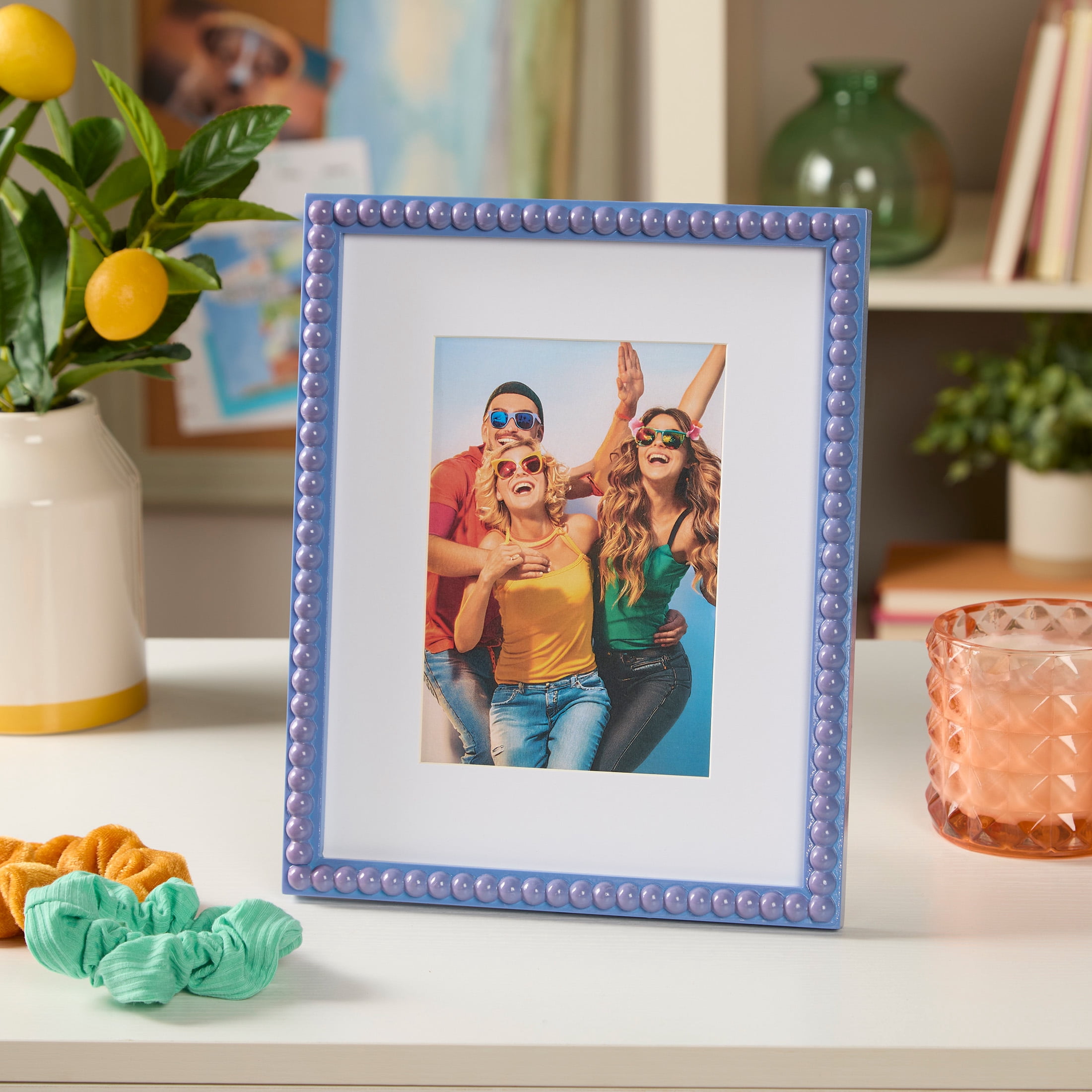 Mainstays by Becky G. & Alejandra 5" x 7" or 8" x 10" Beaded Photo Frame, Blue Eyes
