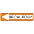 thumbnail image 3 of BRIDAL ROOM Orange Left Arrow 24 x 6 inch Aluminum Composite Sign, 3 of 4