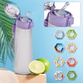 thumbnail image 4 of Hot Sale!850ml Bottle, Update Water Bottle Up Set With 7 Capsules Drinking Straw, Outdoor Water Bottle, 4 of 9