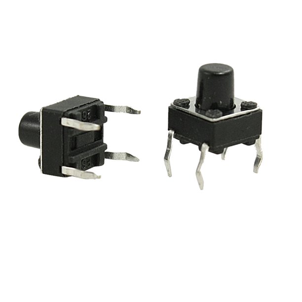 100xPCB Momentary Tactile Tact Push Button Switch 4 Leg DIP 6x6x7mm