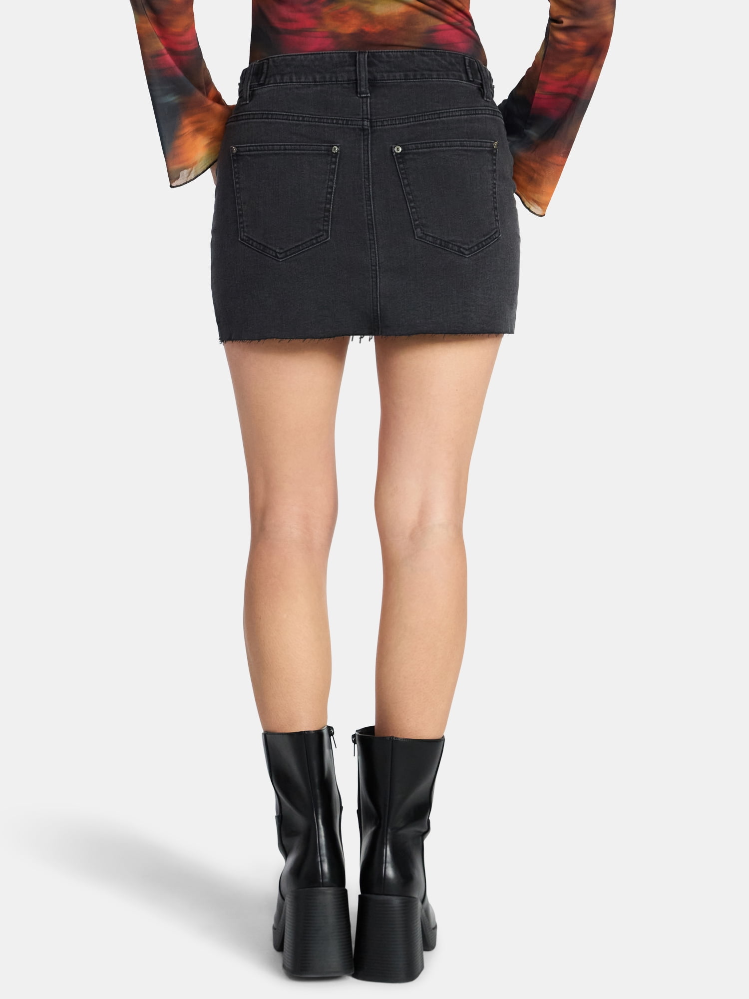 Madden NYC Women's Denim Pocket Mini Skirt, Sizes XXS-XXL