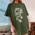 thumbnail image 2 of Hauts D'été Pour Femmes 2023 Femmes Mode Impression Col Rond Manches Courtes T-shirt Top Chemisier Pull, 2 of 5