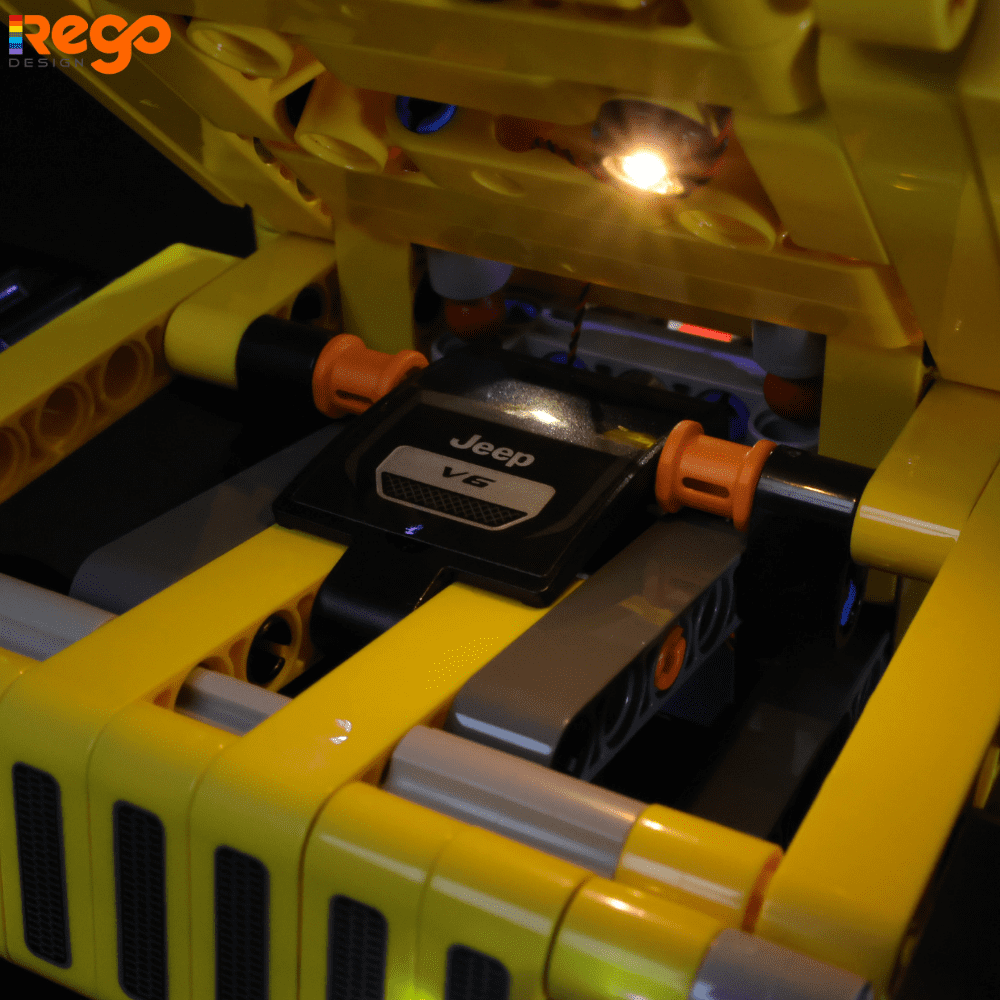 REGO DESIGN Led Lighting Kit for Legos Technic Jeep Wrangler 42122 Building Blocks Model(Not Include the Model Set)