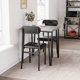 thumbnail image 5 of Conjunto compacto de comedor para 2 personas - Mesa cuadrada y sillas tapizadas - Perfecto para cocina, comedor o apartamento - Diseño moderno, ahorra espacio, fácil de limpiar - Color gris, 5 of 8