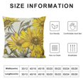 thumbnail image 6 of Nawypu  Floral Throw Pillow Cover Set of , Lily Carnation Bouquet Beauty Botany Field Flourishing Mother Nature Theme, Square Cushion Covers Decor for Bed Couch Sofa,2pcs, Earth Yellow Beige 22x22in, 6 of 6