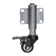 thumbnail image 3 of Rueda de puerta con resorte retráctil de metal de altura ajustable para puerta Negro, 3 of 9