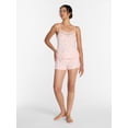 thumbnail image 3 of Joyspun Women’s Dreamy Soft Collection Lace Trim Knit Cami and Shorts Set, Sizes XS-3X, 3 of 6