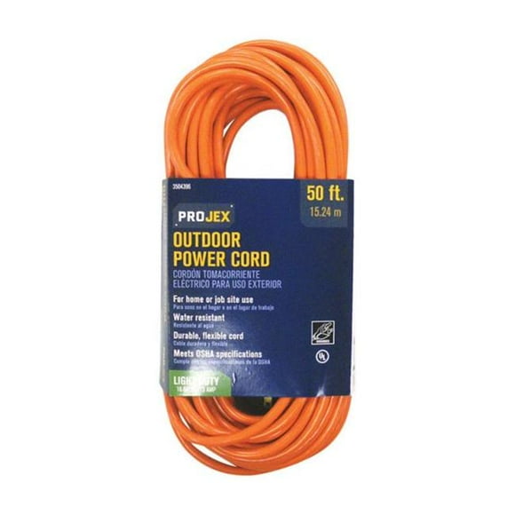 Projex FW-294P Indoor & Outdoor 3 SPT Extension Cord 16 Gauge - Orange