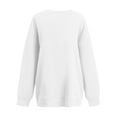 thumbnail image 4 of Sweatshirt for Women Women's Fashion Round Neck Solid Color Long Sleeve Sweatshirt Top, 4 of 7