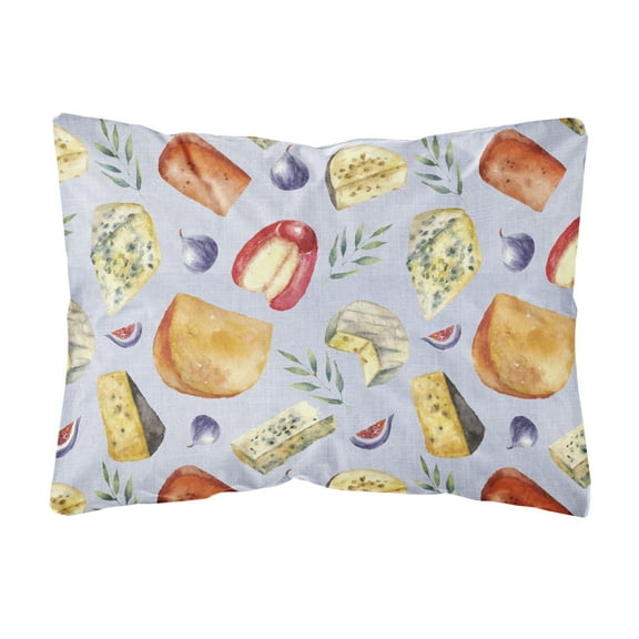 Carolines Treasures BB5198PW1216 Assortment of Cheeses Canvas Fabric Decorative Pillow, 12H x16W, multicolor