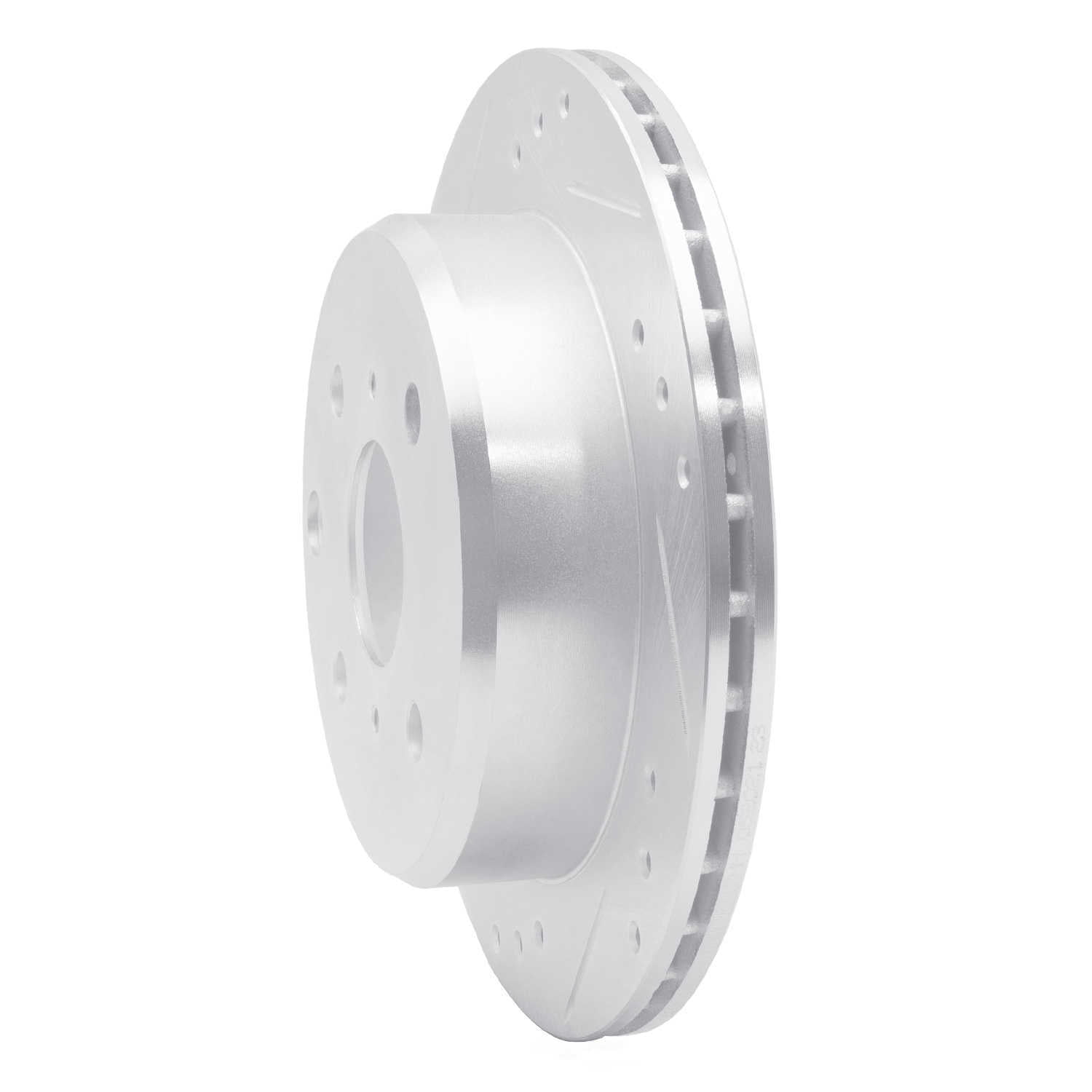 Dynamic Friction Company 631-76014L DFC Brake Rotor - Drilled And Slotted - Silver