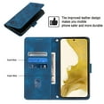 thumbnail image 7 of Tarise Phone Case for Samsung Galaxy S22+ 5G, Premium PU Leather Card Holder Wrist Strap Magnetic Closure Flip Stand Function TPU Interior Book Cover for Samsung S22 Plus 5G Wallet Case, Blue, 7 of 7